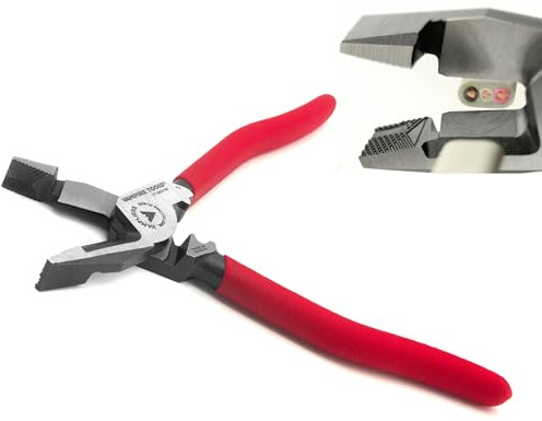VAMPLIERS 8.5 Shearing Linesman Pliers, Electrician Side Cutting Pliers Screw Extractor Jaws, Crimper, & Shearing Blades. Easily Cut PVC insulated 3-Core Cable, Copper Wire, Soft Metals