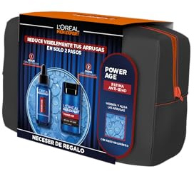 L'Oreal Paris Men Expert Pack de Rutina Anti-Edad POWER AGE Ácido Hialurónico para Hombre con Sérum Concentrado + Crema Anti-arrugas