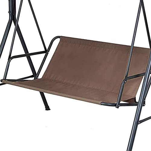 Typutomi Swing Seat Cover - 600D Thickened Oxford Waterproof Chair Bench Replacement Outdoor Cushion for 2/3 Seat Patio Garden Swing Chair (Coffee, L - 54.3x19.7x19.7in)