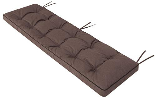 Bankauflage für Gartenbank, Polsterauflage, Sitzkissen, Bankkissen, Bankpolster mit 8 cm Dicke Polsterung, Auflage für Bänke, Made in EU - 150x50 cm - braun