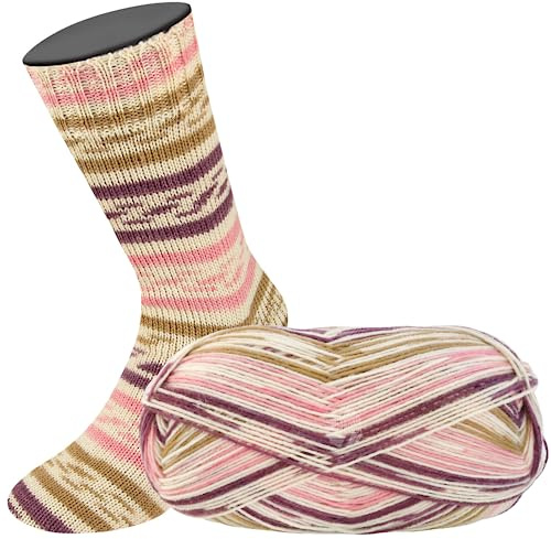 MEILENWEIT 100g Marinella 7885 - Ecru/Brombeer/Sandbeige/Rosa