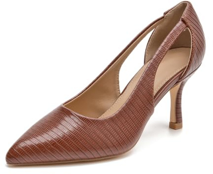 Women's Pumps Dress Shoes Kitten Heels Pointed Toe for Formal Office Work