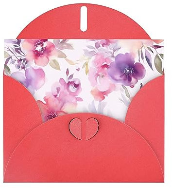 Aquarell-Blumen-Geburtstagskarten Urlaubs-Grußkarte Mit Umschlägen Jubiläumskarte Musikalisches Geburtstagsgeschenk Grußkarte Leere Hochzeitskarten Für Männer Frauen