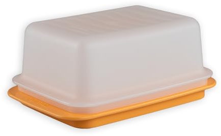 Tupperware Burriera arancione e bianco per burro fino a 6,5 cm di altezza! C21 (incl. cucchiaio cinese)