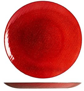 H&H Set 6 Piatti Frutta Charme Red Glitter Cm 21,5