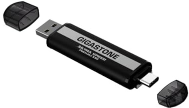 Gigastone USB-C Externe SSD 1TB für PS5 iPhone15 USB3.2 Gen2 bis zu 1,050MB/s Type-A + Type-C Portable Festkörper-Laufwerk für MacBook iPad PlayStation Xbox Gaming SSD Sicherung Festplatte
