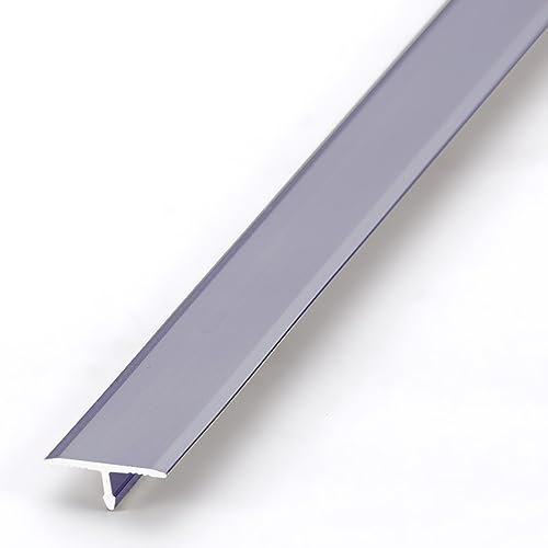 GSKDZG T Form Boden Übergangsleiste Metall Flacher Trennstreifen Übergangsprofil Breite 15mm 20mm 33mm 40mm Übergangsschiene Abdeckleiste(Iron Grey,40mm)
