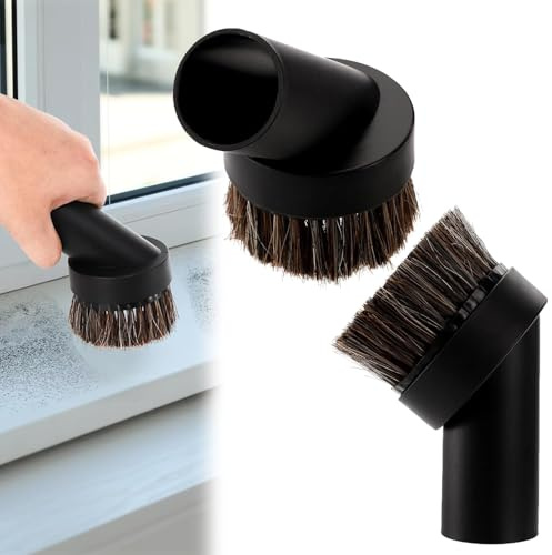 Norhogo 2pcs Brushes for Henry Attachments, Universal Replacement Round Horse Hair Dusting Suction Soft Horsehair Bristle Vacuum Attachments 32mm Round Dusting Brush Henry Vacuum Cleaner