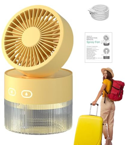 Ventilateur personnel à main Mister, ventilateur de brume d'eau en spray | Ventilateur portable pliable avec chargement USB | Fans personnels du design à faible bruit avec design de refroidissement