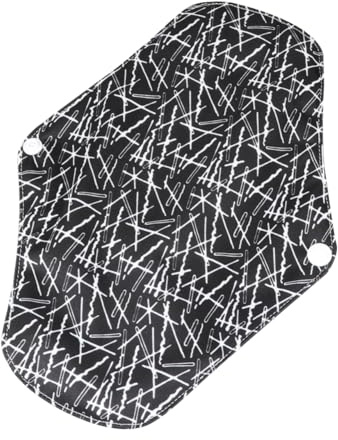 PACKOVE 5 Stück Damenbinde waschbare Dameneinlagen waschbare Periodenbinden Kohle wiederverwendbare Pads Zeitraum Pads für Frauen Damen Accessoires Bambus-Aktivkohle-Pad Schwarz