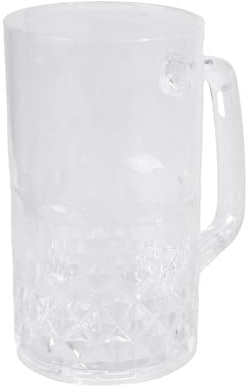 JAMNGHB Verre à bière incassable en acrylique sur le thème du festival avec poignée ergonomique pour adultes, cadeau pour adultes, accessoires de cuisine, tasse à boire