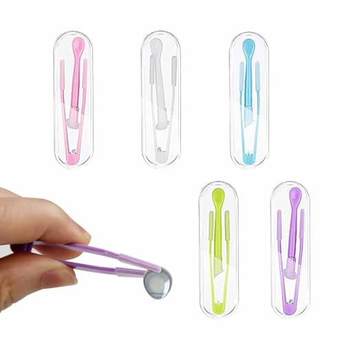 5 ventosas para lentes de contacto, accesorios para lentes de contacto, ayuda para lentes de contacto, pinzas para remover pinzas, ventosa suave, soporte para ventosa, pinzas de contacto de colores (5