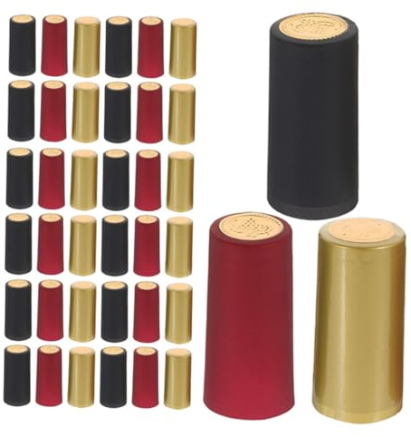 PRETYZOOM 180pièces Bouchons Thermorétractables PVC Capsules pour Bouteilles De Vin pour Conservation Mariages Et Détail Lot