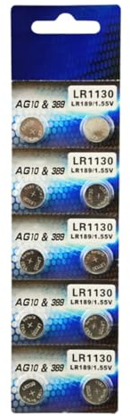 Wayfadacc Lot de 10 piles bouton alcalines AG0/LR521 AG1/LR621 AG3/LR41 AG4/LR626 AG13/LR144 AG10 1,55 V pour appareils électroniques