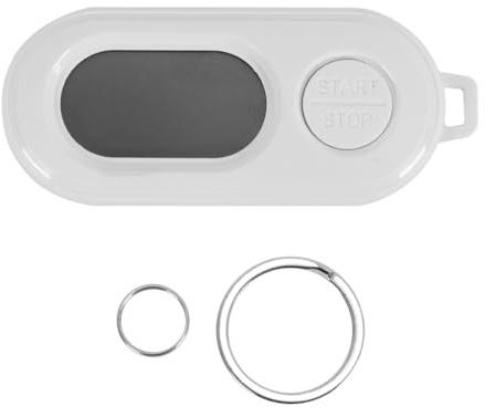 Alide Nyckelringar med stoppur, med LCD-display, minitimer för utomhussporter, fitnessträning, matlagning och tidshantering