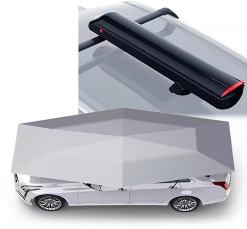 Tente de voiture entièrement automatique avec barre à bagages et télécommande – Carport pliable amovible pour plus de protection et de commodité
