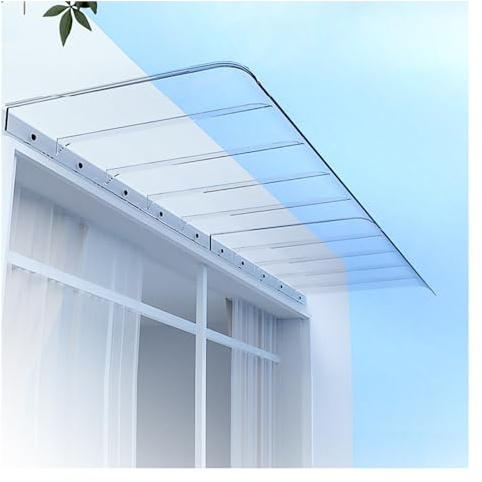 Vordach für Haustür,Fenstermarkise,Breite 35 45 55 cm für Haustür aus 3,5 mm Massiv Polycarbonat,Türdach für Draußen Sonnenschutz Regenschutz(W45*L50cm/W 17.7*L19.6in)