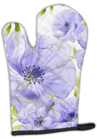 Caroline 's Treasures bb7491ovmt Watercolor blau Blumen verziert Ofenhandschuh, 30,5 x 21,6 cm Multicolor
