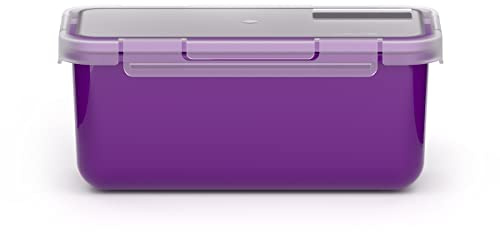Valira Porta alimentos - Contenedor hermético de 1 L hecho en España, color morado