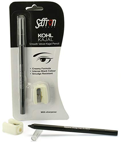 Saffron - Smooth Velvet Kajal Pencil - Black