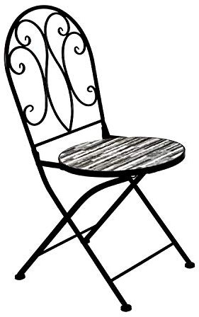 INDA-Exclusiv Mosaik Gartenstuhl Balkonstuhl Terassenstuhl Steinoptik Klappstuhl Bistrostuhl Mosaik Stuhl klappbar