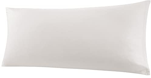 PiccoCasa Bolster Pillow Case Long Pillow Cover 1 Pack, Isabelline 4.6ft | Zipper Closure Body Pillow Cover, Pillowcases for Bedroom Use