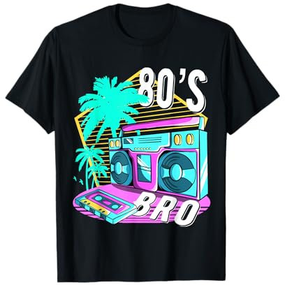 80er Jahre Bro Retro Vintage I Love 80er Jahre Disco 1980er Jahre Kostüm Party T-Shirt