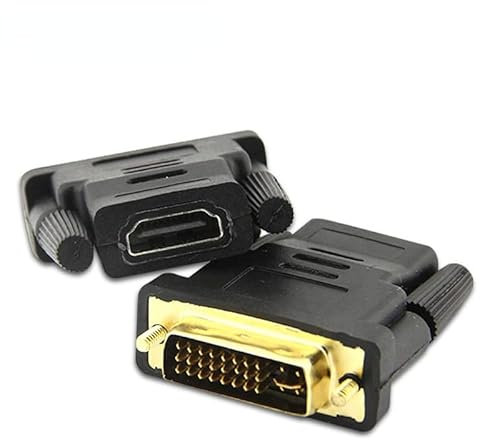 REACHYEA DVI 24+5 a cables adaptadores, enchufe macho a hembra, compatible con HDMI a DVI, convertidor de cable 1080P para monitor de proyector HDTV