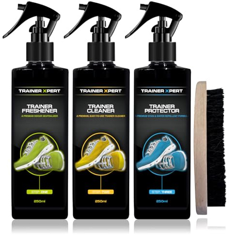 Star Brite Trainer Xpert, Trainer Cleaning Kit, Trainer Freshener, Trainer Cleaner, Trainer Protector and Shoe Brush (Trainer Care Kit (4pc)