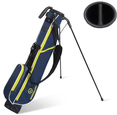 T WINSOLOGY Kleine Golftaschen für Herren, Golf-Standtasche, leichte Golftasche, einfache Tragetasche mit Gurt und Ständer für die Driving Range, Par 3 und Executive Courses Golftaschen für Männer