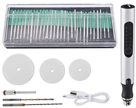 Lisher Elektrische Gravierstifte, Gravierwerkzeug-Set, Mini-Elektroschleifer, wiederaufladbar über USB