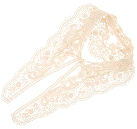 Holibanna Spitzen Applique Kragen Bestickt Baumwolle Diy Kragen Ausgehöhlter Hautfreundlich Leicht Tragen Kostüm-accessoire Brautkleid Verzierung