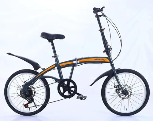 20 Zoll Faltrad, 7 Gang-Schaltung Klappfahrrad Fahrräder Doppel V Bremse Für Damen Und Herren Erwachsene Folding City Bike Geeignet Ab 145 Cm-185 cm B,20in