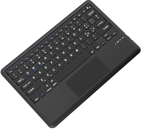 IVEOPPE Tastiera Bluetooth Wireless con Touchpad, Tablet Compatibile con Android/Samsung/Huawei/Xiaomi/Lenovo, Tastiera Bluetooth Wireless Ultrasottile per iPad, iPad Pro, Nero