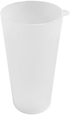 Monouso | 14 Vaso Reutilizable Durable PP con Argolla Translúcido 400 ml | Alta Durabilidad y Transporte Fácil | Ideal para Bebidas, Eventos y Catering Profesional | Pack de 14 unidades