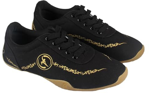 ForceRoute Scarpe da Taekwondo Sport Boxe,Tai Chi Wu Shu Kung Fu Scarpe,Scarpe da Ginnastica per Arti Marziali,Unisex,Scarpe da Karate,Tela,Uomo Donna,Traspirante,per Wing Chun Meditazione