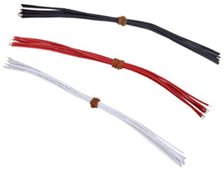 JOINPAYA 30stücke Teiliges Kupfer Anschlusskabel Für Gitarren-pickups Und Musikinstrumente Farbiges Robustes Kupferdraht-zubehör in Rot Schwarz Und Weiß