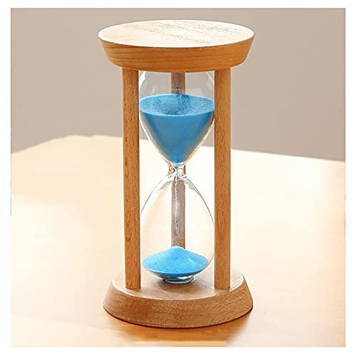 BDSHGRDH minuteur de Sable， Hourglass Sand Timer Wood/Glass Sand Timer Egg Hourglass,3/5/10/15/20/30 Minutes for Kids,Classroom,Kitchen,Games,Brushing Timer(Blue,20 Minutes)
