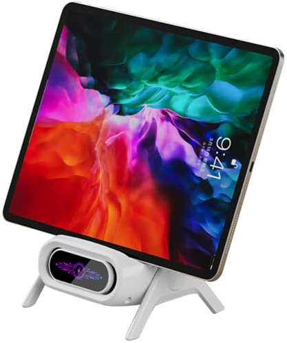 Wireless Charger | Desk Cell Phone Holder | Tablet Fast Charging Device 15W Magnetic, Chair Shape Cellphone Stand for Dressing Table Study