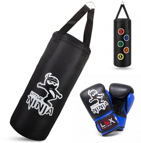 LNX Boxsack Set Kinder Little Ninja - 60cm gefüllt inkl. Boxhandschuhe Kids