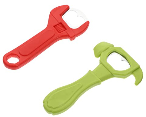 FUNOMOCYA 2pcs Cartoon Hammer Shape Bottle Set Multifunctional Silicone Tool for Beer Wine Portable Kitchen Gadget with Fridge Magnet Design Essential for Parties Outdoor Use