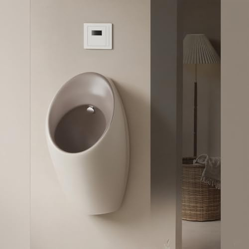 Orinatoio da uomo a parete con valvola di scarico del sensore, in ceramica, a prova di perdite, per bagni pubblici, bagni, hotel e aree commerciali (A B)