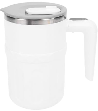 Asixxsix Tazza auto-mescolante, 380 ml, in acciaio inossidabile 304, con display LED per la temperatura, ricarica USB, tazza magnetica mescolante per e cacao, da ufficio