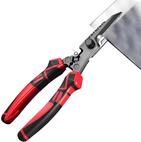 Cizallas De Metal,Cizallas De Aviación,Tijeras De Corte Industriales - Para Chapa Metálica Acero Inoxidable Aluminio Alambre de Cobre Construcción Industrial