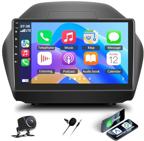 10 Pollici autoradio bluetooth per Hyundai Tucson ix35 2010-2015 Android 14 navigatore schermo per auto carplay wireless Android Auto Autoradio 2 Din Bluetooth stereo GPS WiFi FM RDS AHD Camera 2+32G