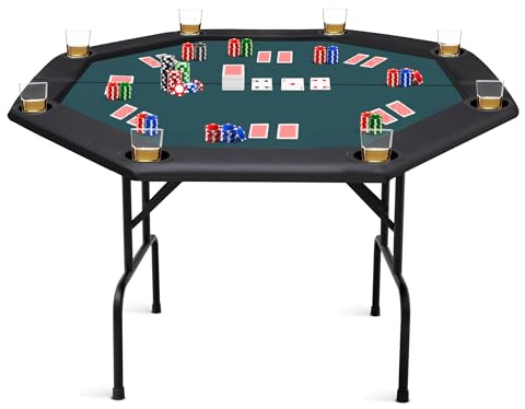 Poker Table Foldable Texas Holdem Folding Table Portable Casino Card Game
