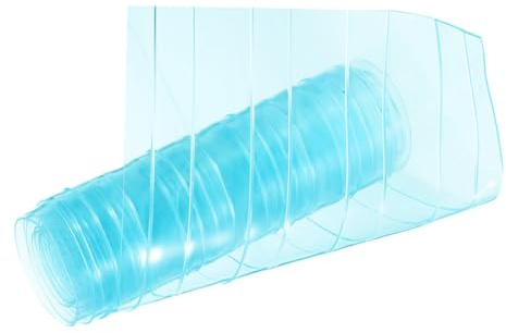 JUMPLAWN PVC Hundetürvorhang Transparent 18cm X 205cm Flexibler PVC Streifenvorhang für Hundehütte Wetterfeste Türisolierung Weicher Kunststoffvorhang für Innen und Außenbereich