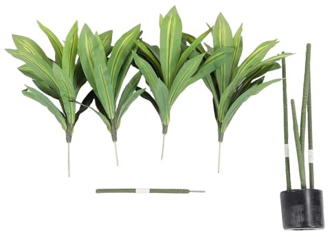 Árbol Artificial de fragancias de Dracaena de imitación, Realista, Planta Falsa en Maceta de Piso Grande Hecha de Material ABS PU para decoración del hogar y la Oficina (150cm)