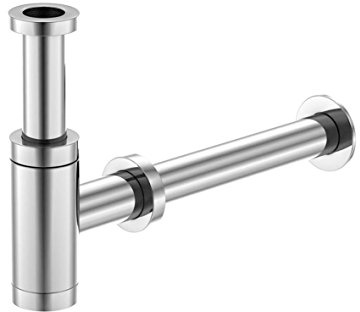 Steinberg Design-Siphon Serie 100, Geruchsverschluss mit Verstell-Bereich, auf Hochglanz polierte Chrom-Oberfläche