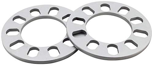 DCVAMOUS 6mm or 1/4 Universal Wheel Spacers 5 Lug for All 5X108 5X110 5X112 5X114.3 5X115 5X120 5X130 5X135 5X4.5 5X4.25 5X5 5X4.75 (2PC)